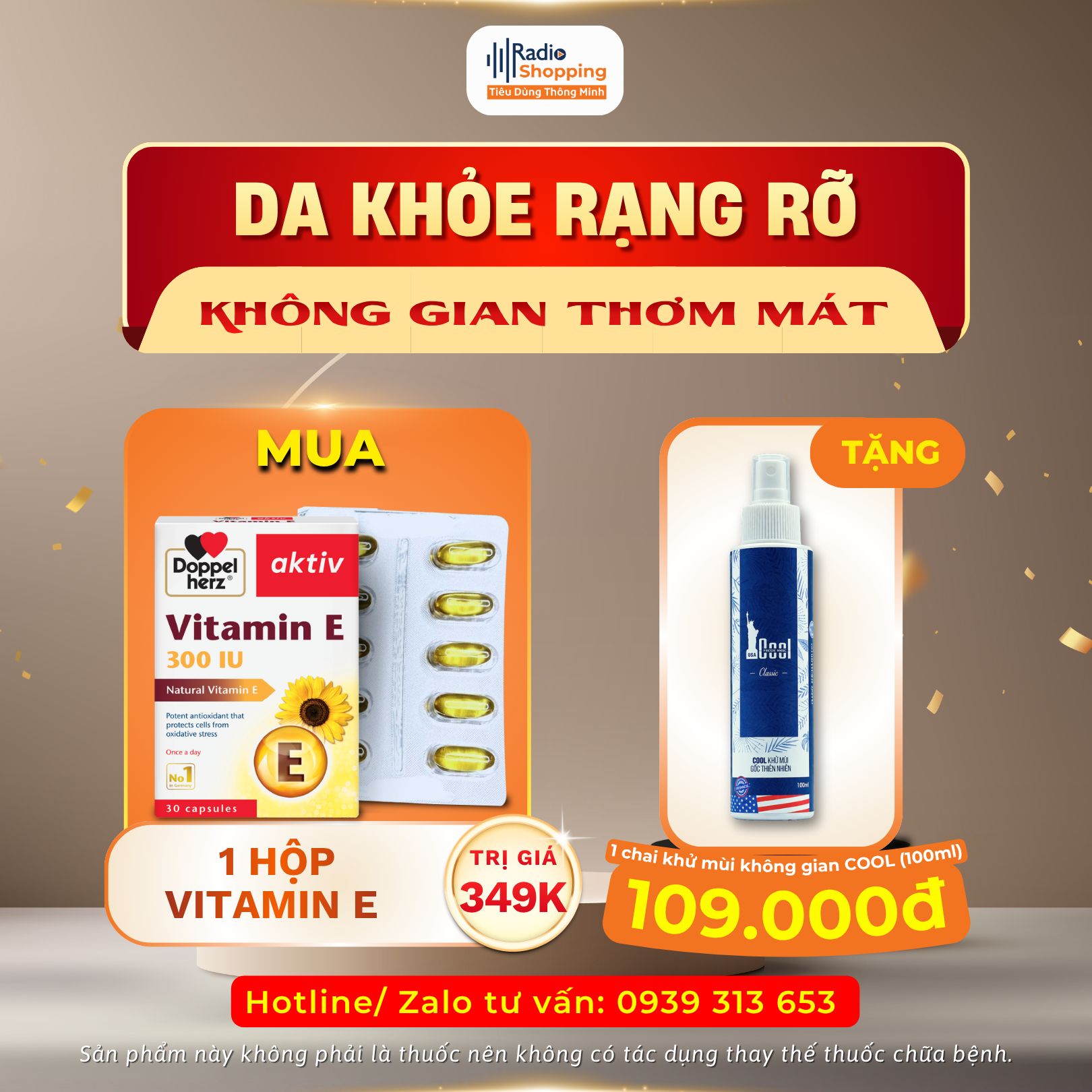 🎁 Chương trình khuyến mãi khi mua sản phẩm VITAMIN E
